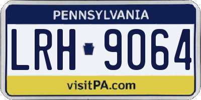 PA license plate LRH9064