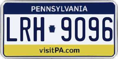 PA license plate LRH9096