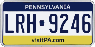 PA license plate LRH9246