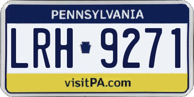 PA license plate LRH9271