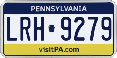 PA license plate LRH9279