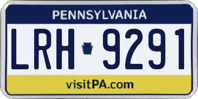 PA license plate LRH9291