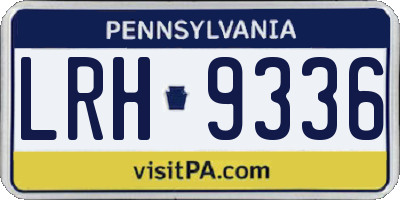 PA license plate LRH9336