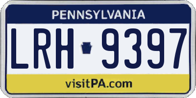 PA license plate LRH9397