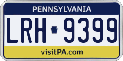 PA license plate LRH9399