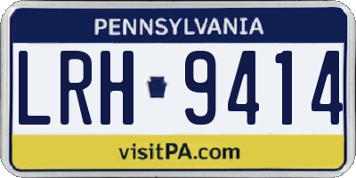 PA license plate LRH9414