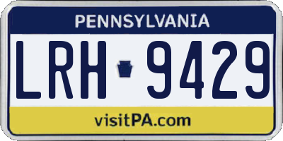 PA license plate LRH9429