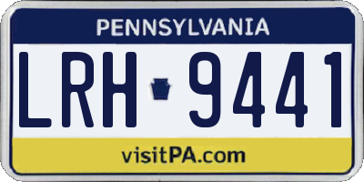 PA license plate LRH9441