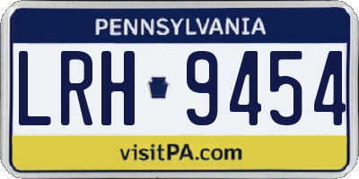 PA license plate LRH9454
