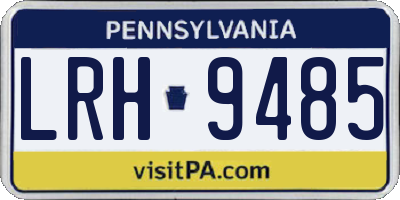 PA license plate LRH9485
