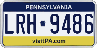 PA license plate LRH9486