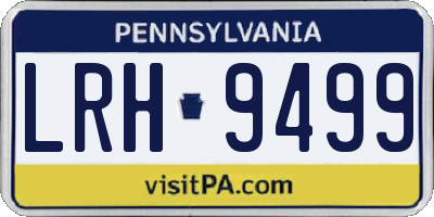 PA license plate LRH9499