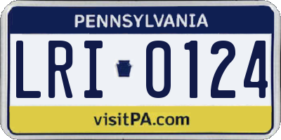 PA license plate LRI0124