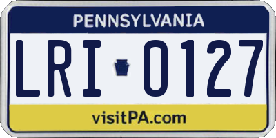 PA license plate LRI0127