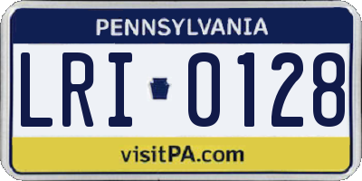PA license plate LRI0128