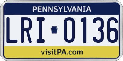 PA license plate LRI0136