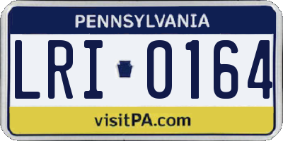 PA license plate LRI0164