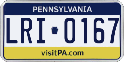PA license plate LRI0167