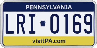 PA license plate LRI0169