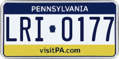 PA license plate LRI0177