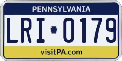 PA license plate LRI0179