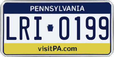 PA license plate LRI0199
