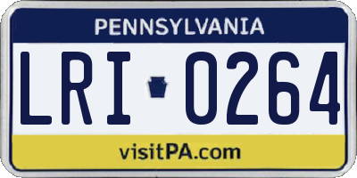 PA license plate LRI0264