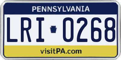 PA license plate LRI0268