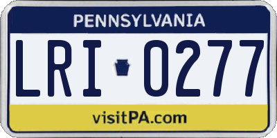 PA license plate LRI0277
