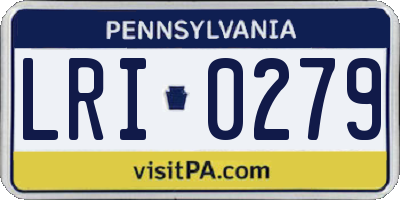 PA license plate LRI0279