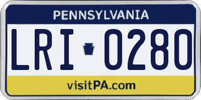 PA license plate LRI0280