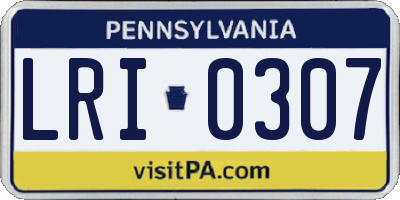 PA license plate LRI0307