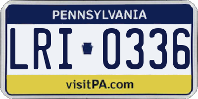 PA license plate LRI0336