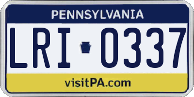 PA license plate LRI0337