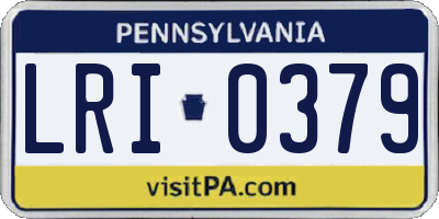 PA license plate LRI0379