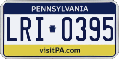 PA license plate LRI0395