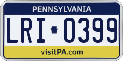 PA license plate LRI0399