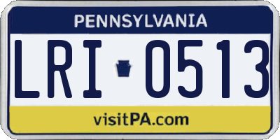PA license plate LRI0513