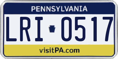 PA license plate LRI0517