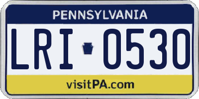 PA license plate LRI0530