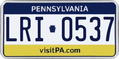 PA license plate LRI0537