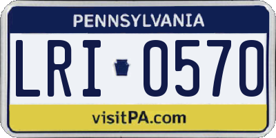 PA license plate LRI0570