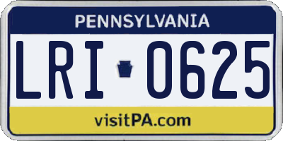 PA license plate LRI0625