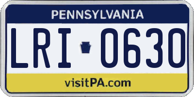 PA license plate LRI0630