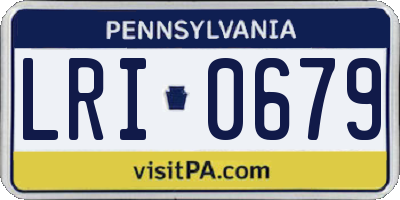 PA license plate LRI0679