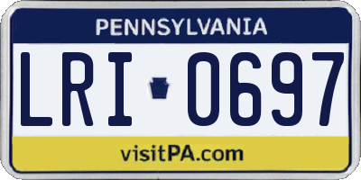 PA license plate LRI0697