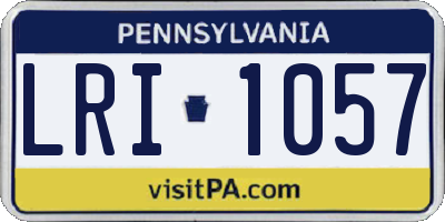 PA license plate LRI1057