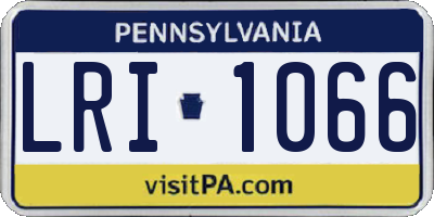 PA license plate LRI1066