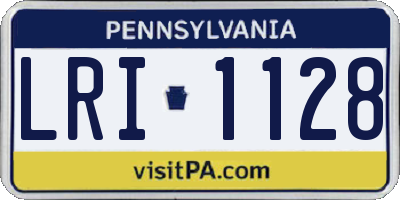 PA license plate LRI1128