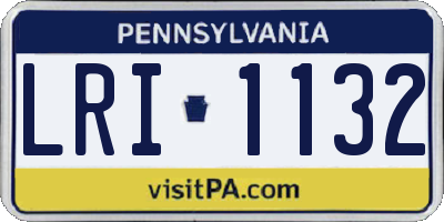 PA license plate LRI1132